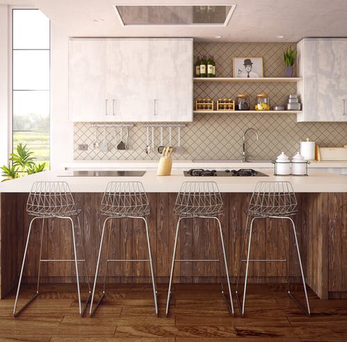 Open shelves in kitchen design trends
