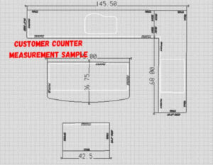 Countertop measurement sample