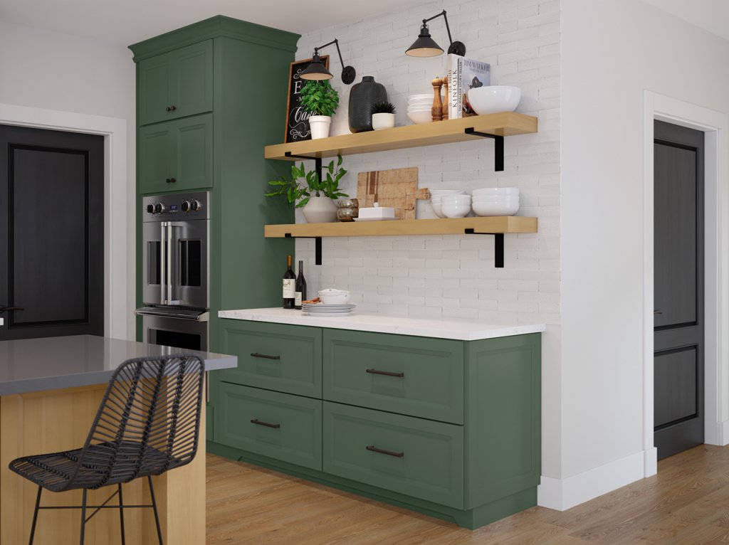  green cabinets
